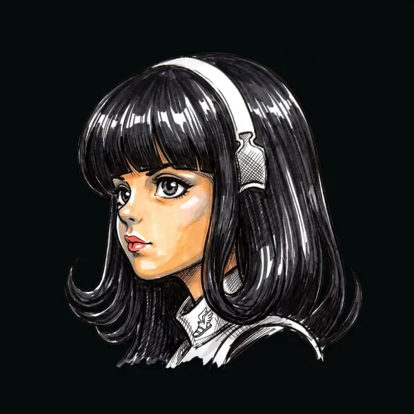 Manga-style Hermes Agent portrait
